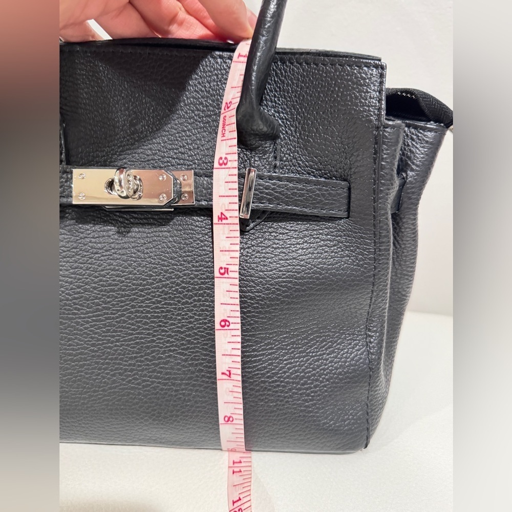 SOFIA CARDONI Black Leather Bag With Top Handles - Picture 12 of 16